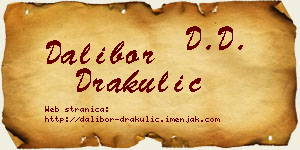 Dalibor Drakulić vizit kartica